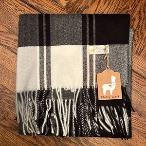 NWT Black, Grey and White Scarf